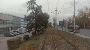 Поездка на трамвае 71-619КТ 1002 по маршруту 3. Город Саратов
