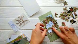 TUTORIAL Скрапбукинг ЛЕГКО и ПРОСТО Открытка к Новому Году