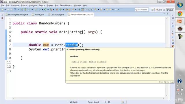 11 Java Methods Part 5 Predefined Methods and Math Random