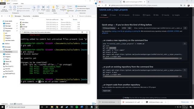 FÁCIL - Instalar Git, como clonar y subir un proyecto a GitHub 2022 con Git смотреть онлайн