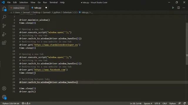 SELENIUM PYTHON FOR WEB AUTOMATION TEST AUTOMATION HOW TO OPEN NEW TABS SWITCHING BETWEEN TABS смотреть онлайн