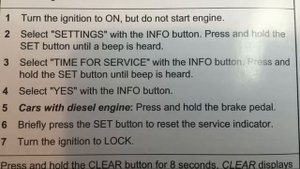 HOW TO RESET OIL SERVICE LIGHT SAAB 9-3 93 2007-2010