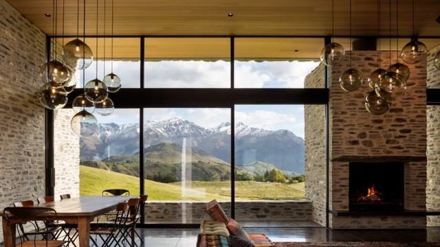 Современный Фасад Дома в Горах из Металла и Камня ► 10 впечатляющих фото смотреть онлайн