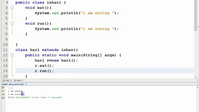 inheritance in java with example || types of inheritance