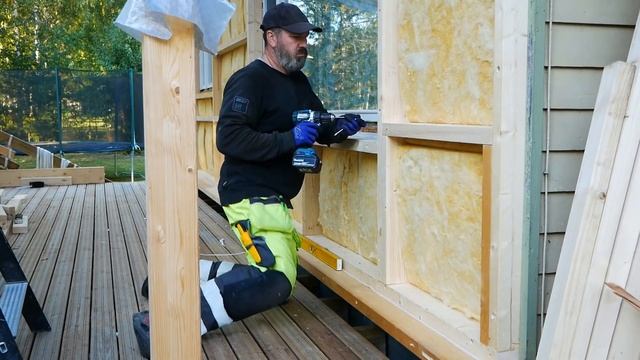 Ремонт фасада старого финского каркасного дома . Утепляю до 300 мм . ?