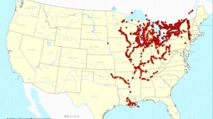 Progression of Zebra and Quagga Mussel Sightings in the US