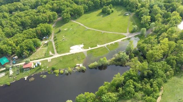 Фестивальная поляна с воздуха/Мастрюковские озера, п.Прибрежный, Самарская область смотреть онлайн