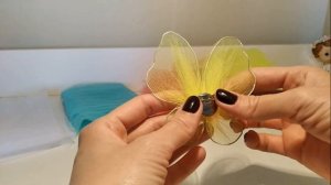 Бабочка-лимонница своими руками из проволоки и сетки / Butterfly