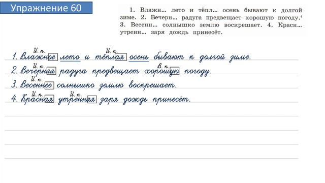 Упражнение 60 на странице 30. Русский язык 4 класс. Часть 2. смотреть онлайн