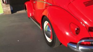 Close up of 1959 VW Beetle Convertible