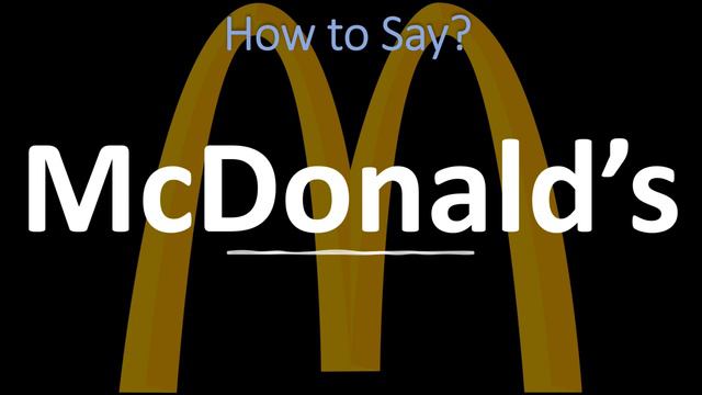 How to Pronounce McDonald’s? (CORRECTLY)