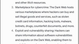 Dark web || Chat gpt Explanation