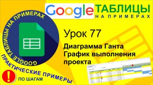 Google Таблицы. Урок 77. Диаграмма Ганта. График выполнения проекта (Task manager)