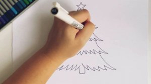 Как нарисовать ёлку на Новый год | Рисуем елку карандашом поэтапно | Новогодние рисунки легко прост