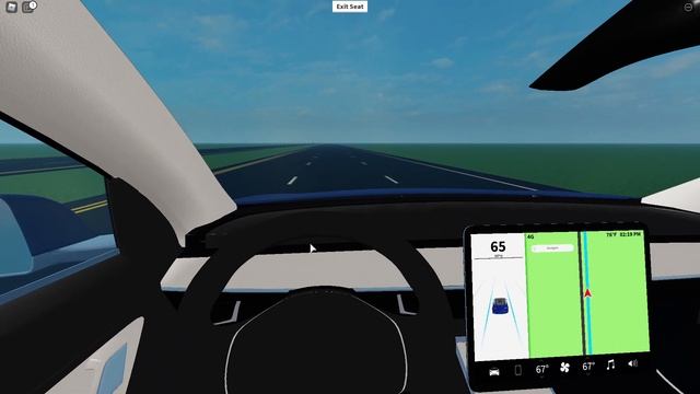 RIDING IN A SELF-DRIVING TESLA ELECTRIC CAR IN ROBLOX! (Roblox Self-Driving Simulator)