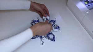 СНЕЖИНКИ ИЗ ТКАНИ - 4 ИДЕИ - Оригами из ткани - Новогодний декор своими руками