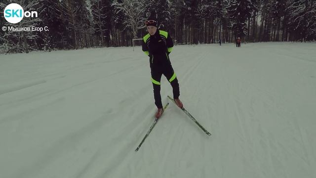Уроки конькового хода. №3. #коньковыйход #беговыелыжи