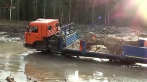 Проходимость Гусеничного вездехода КАМАЗ.