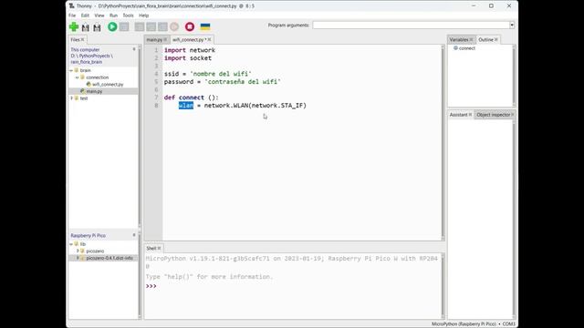 ? Conectar Raspberry pi pico w wifi , wlan micropython. Python robotics (Parte 2- app Python )