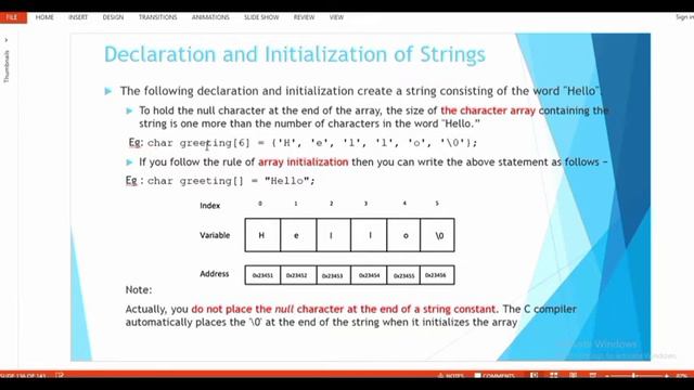 Strings | C For Beginners | EduTut | Learn Easily in Tamil