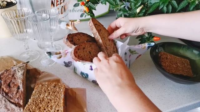 Хлебница из ткани с авторским принтом от Myatashop смотреть онлайн