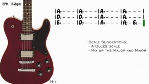 A 12 Bar Blues Shuffle _ Guitar Backing Track
