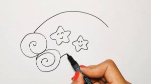 Кавайная радуга /рисунок радуга/рисунок облако