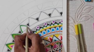 MANDALA ART | DOODLE ART | COLOURED PEN DRAWING | DESIGN | CREATIVE ART |