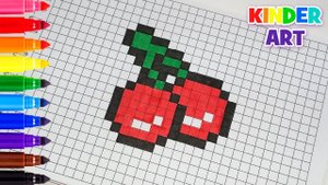 Вишня - Рисунок по клеточкам