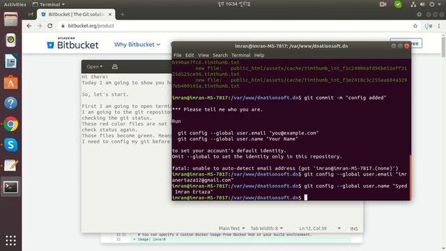 How to config git, commit files and create a new branch in git | Easy GIT tutorial to manage files