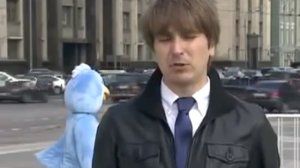 "Птица счастья" сорвала эфир  журналисту 5 канала в Москве