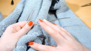 Мужской свитер спицами. Реглан сверху. Часть 4. Рукава // Men's sweater knitting