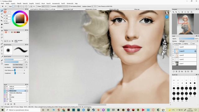 Marylin Monroe vintage photo - amateur restoration recolorization - FireAlpaca BOSTO 1060 PLUS смотреть онлайн