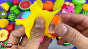 Satisfying Video ASMR | How To Mixing Color baby Pinkfong With Fresh Fruits Candy Cutting #29