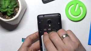 Как вставить сим карту в Alcatel 1c 2019 / Вставить карту памяти в Alcatel 1c 2019
