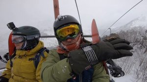 Фрирайд на горе Чегет, раскатали всесь пухляк. Первый раз на сноуборде в таком снегу. Снято на GoPr