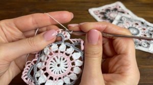 Ажурный квадратный ✨МОТИВ ✨ крючком пошагово