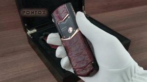 Vertu Signature S Design Black PVD Red Gold Vinous Python