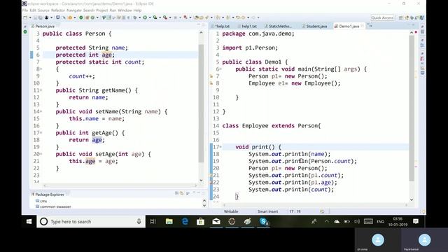 Java-2 Static method, Static instance block, Polymorphism, Method overloading, Method Overriding смотреть онлайн
