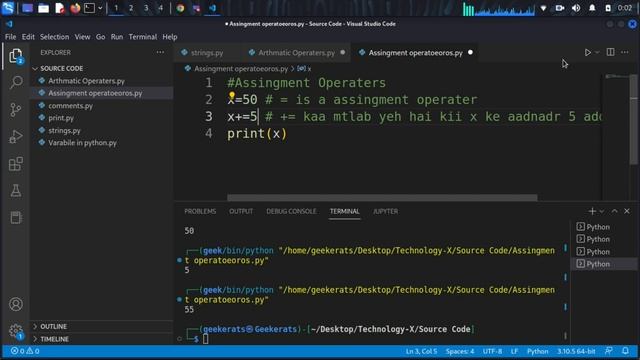 Assignment Operators In Python | 06/01/23 | Technology-X смотреть онлайн