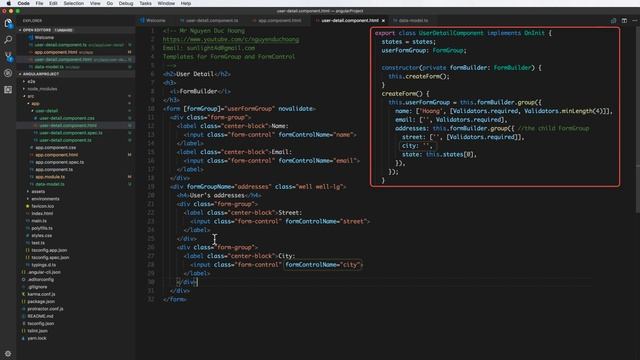 20-Angular Form#2.Reactive Forms and working with built-in or custom validators смотреть онлайн