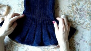 ?Манишка спицами?/воротник манишка/простая и удобная.