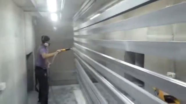 Покраска полимерно порошковая, алюминиевого профиля, процессиональной установкой . смотреть онлайн