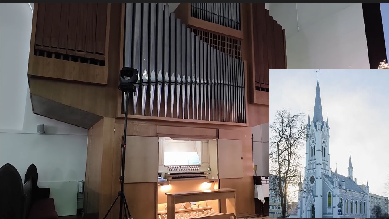 Звуки органа в Лютеранской церкви (кирхе) Святого Иоанна в городе Гродно республика Беларусь.