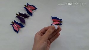 МК Бабочки из глиттерного фоамирана /DIY Hair clips butterfly. Master class