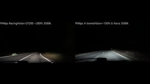 Philips RacingVision GT200 +200% vs X-tremeVision G-force
