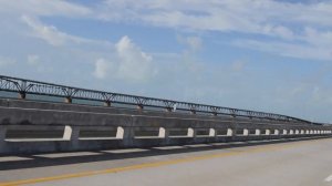 Дорога на Key West через океан по мосту США