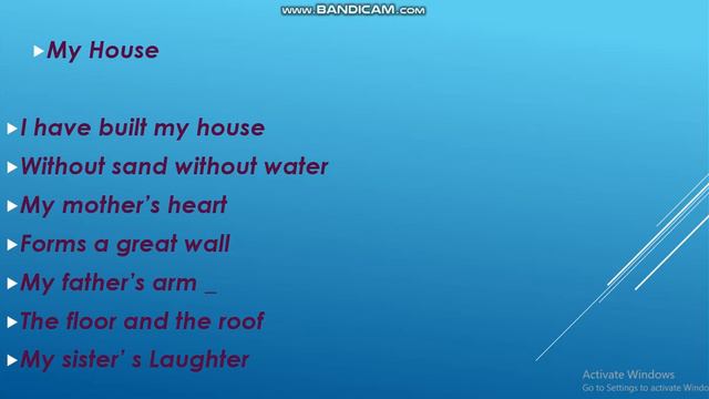 Poem (My House) For Class 6 смотреть онлайн