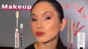 Макияж губ бюджетными продуктами. Карандаши Miss Tais, тинт LuxVisage и блеск Stellary. Стик Kensuko