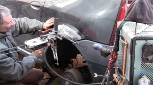 Кузовной ремонт заднего крыла . Body repair .